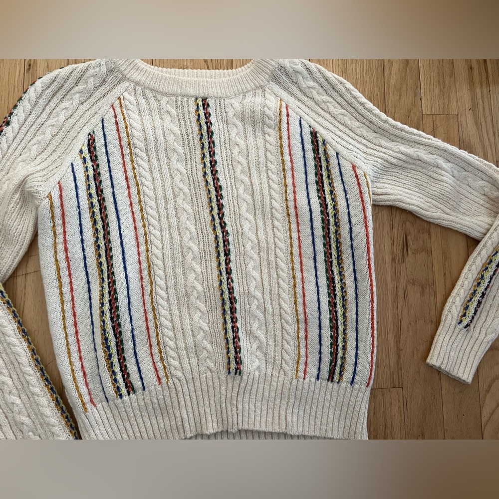 JCrew x The Reeds cable knit sweater